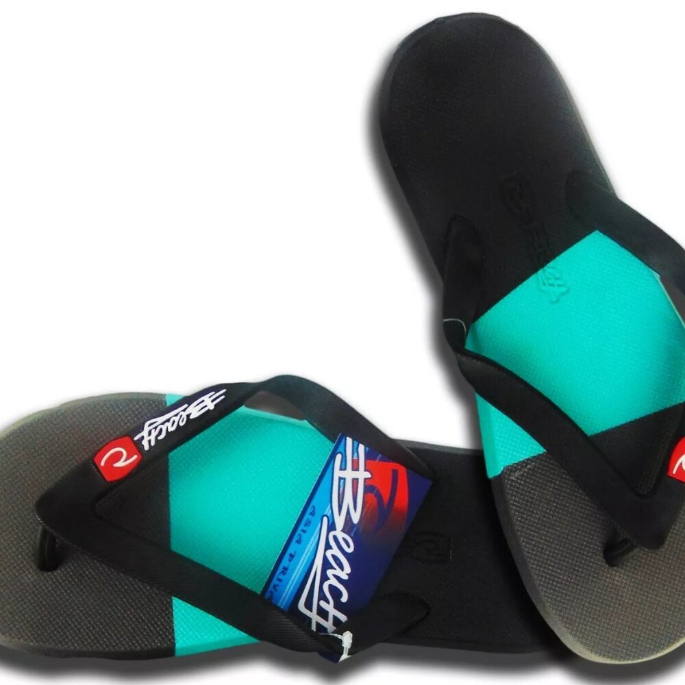 NWT SUMMER SOFT CASUAL TRICOLOR FLIP FLOPS SANDALS IN-OUTDOOR MEN'S BEACH SHOES